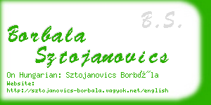 borbala sztojanovics business card